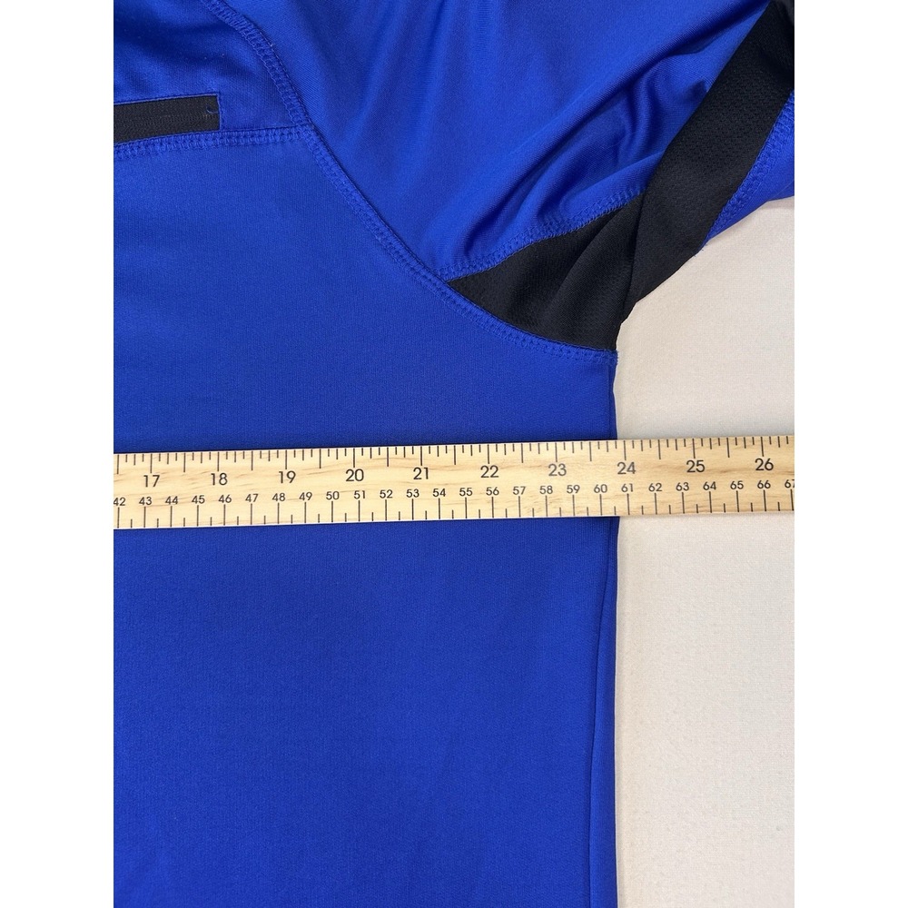 FILA Men's L Blue Black Quarter Zip Performance Pullover Chest Pocket - Picture 6 of 9